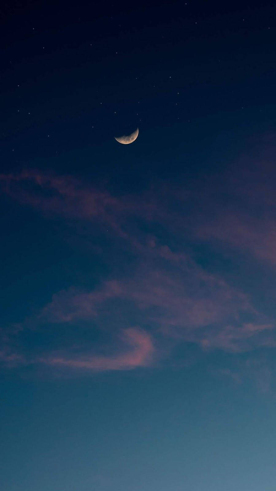Moon Aesthetic Thin Clouds Wallpaper