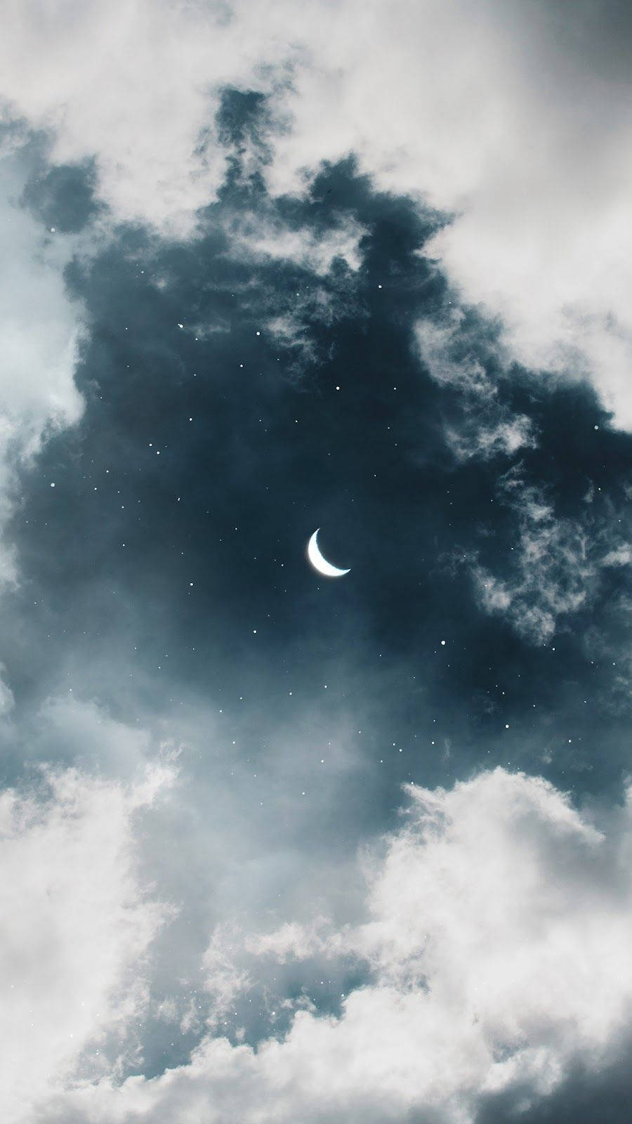 Download Moon Aesthetic White Clouds Wallpaper | Wallpapers.com