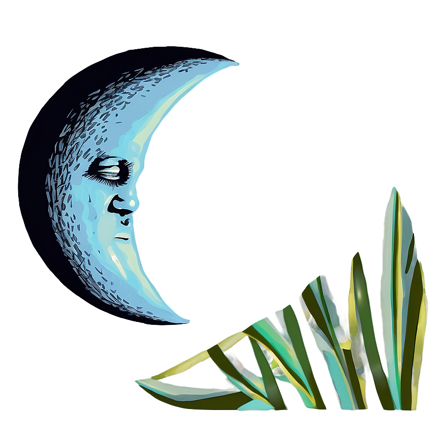 Moon And Night Landscape Transparent Png Lna52 PNG