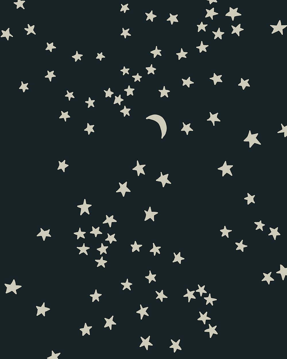 Måneoch Stjärnor Bakgrund I Storlek 1000 X 1250