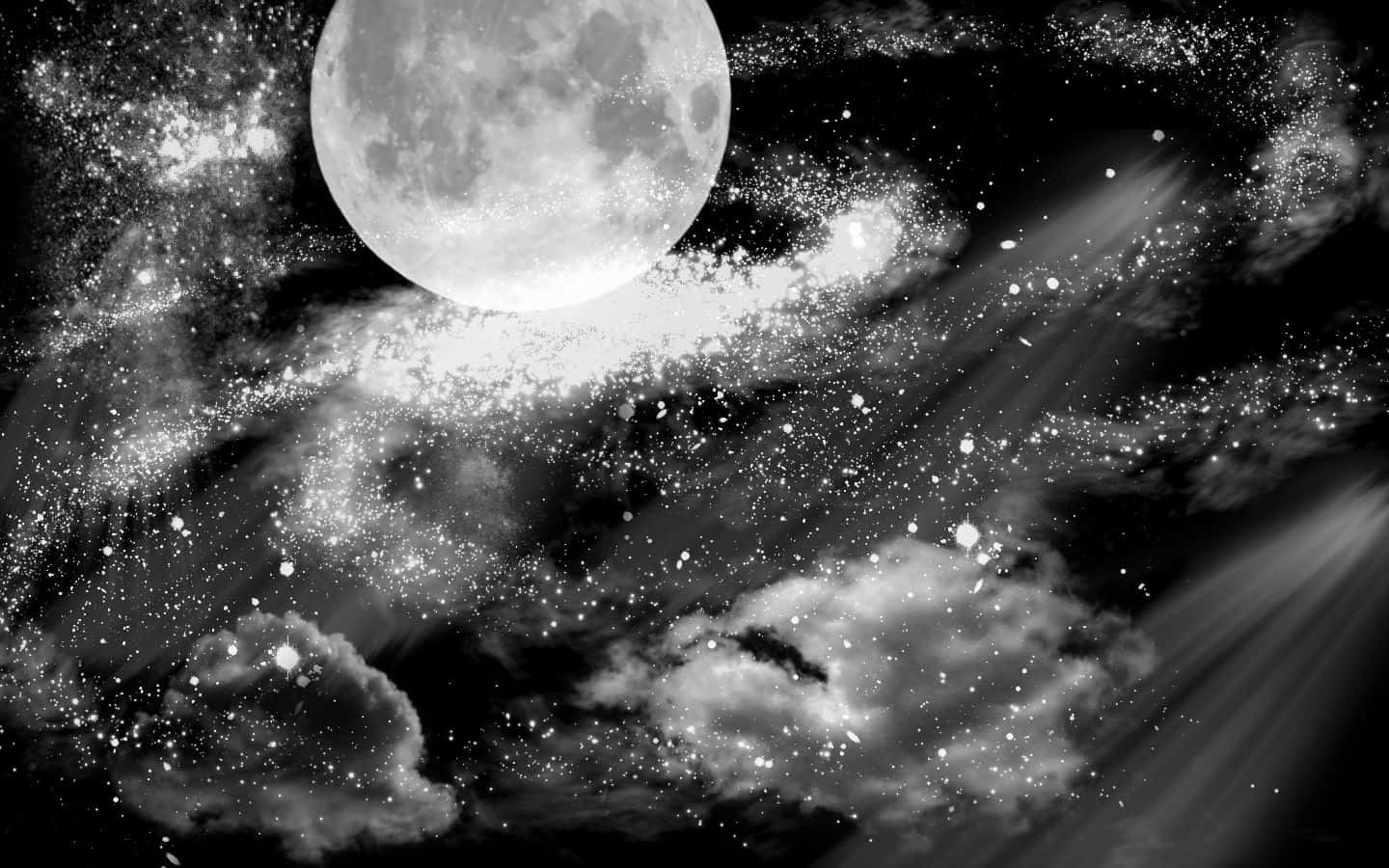Mondund Sterne Hintergrund 1440 X 900