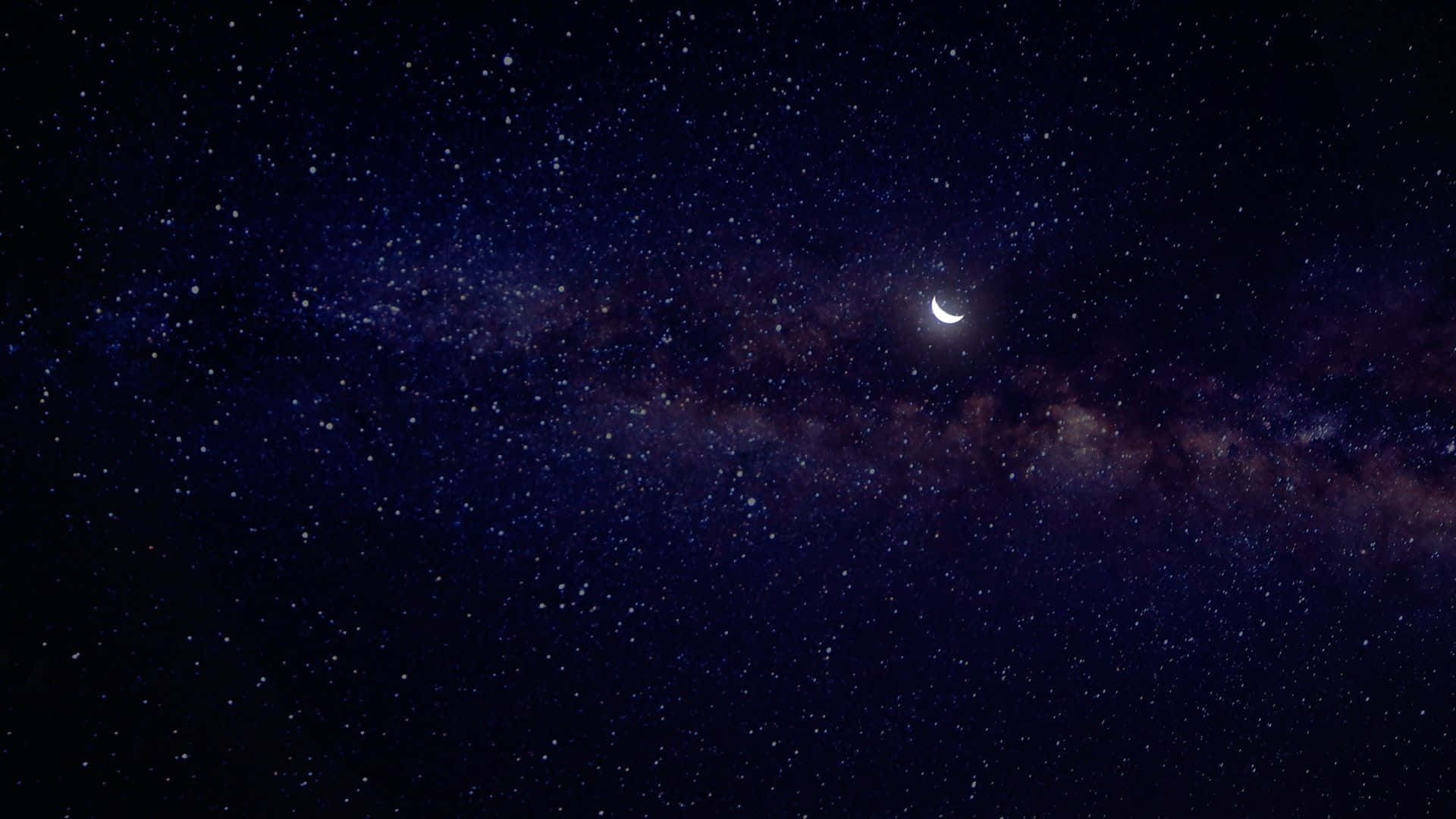 Mondund Sterne 1920 X 1080 Hintergrund