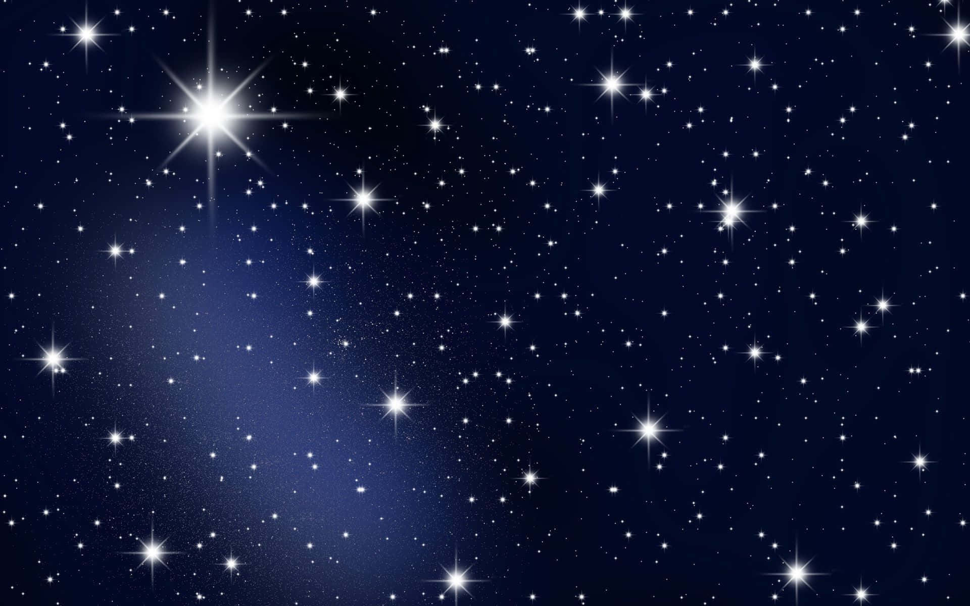 Mystical Moon and Stars Night Sky