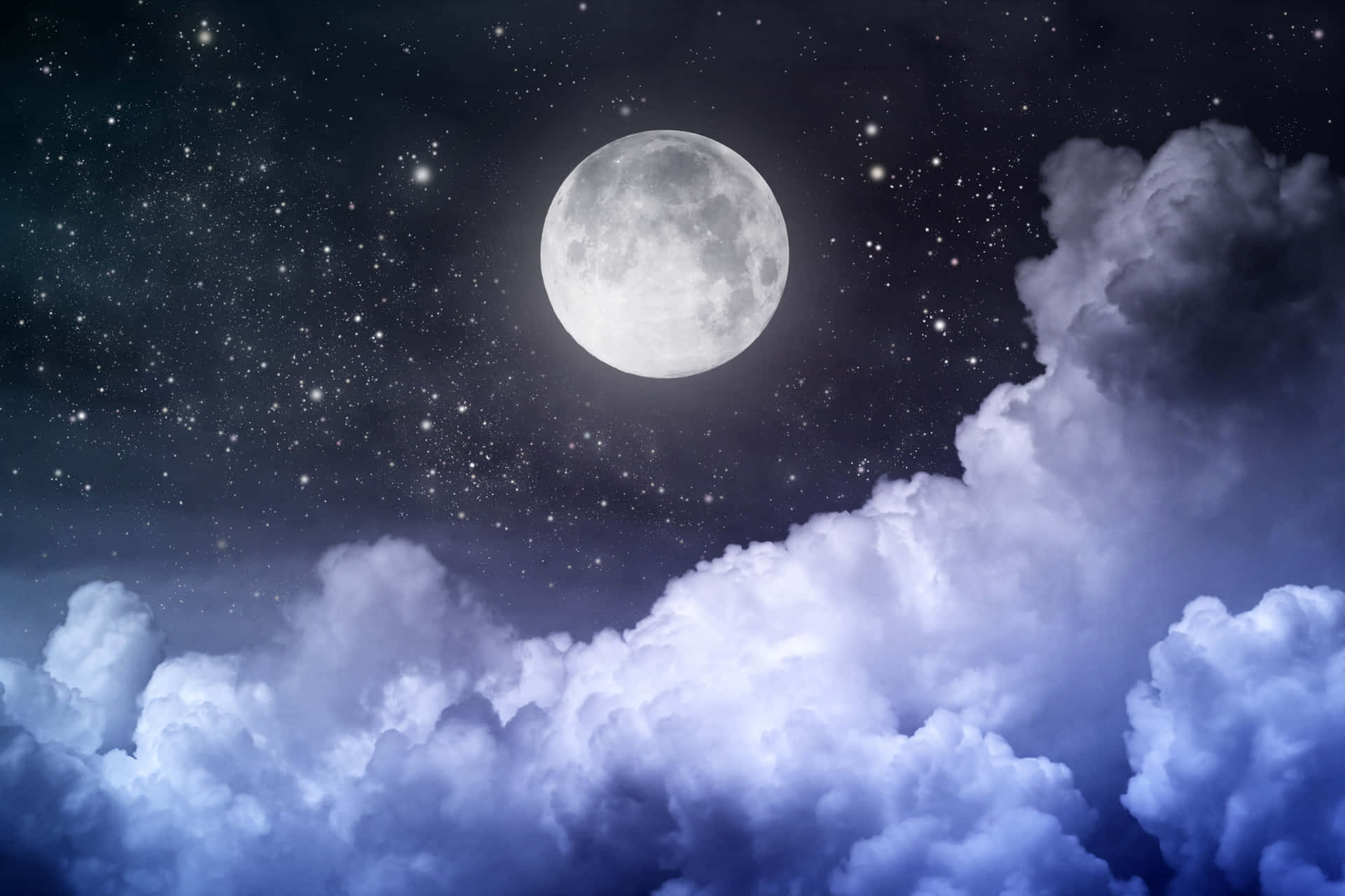 Enchanting Moon and Stars Landscape
