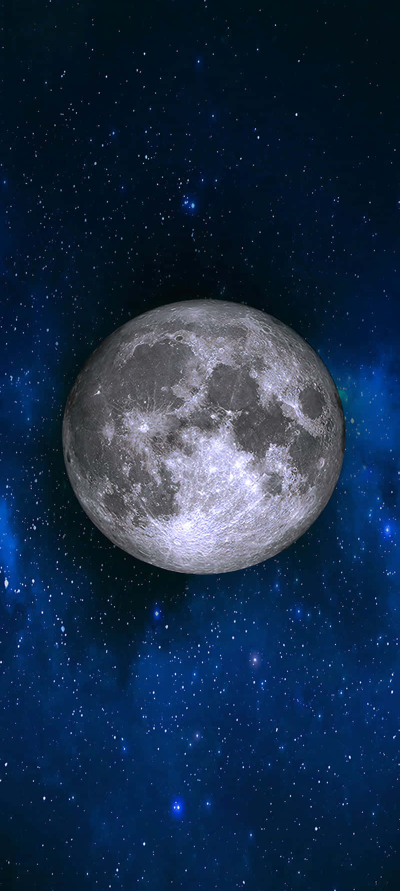 Full And Shiny Moon And Stars Iphone Wallpaper