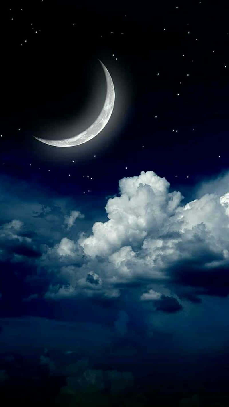 Disfrutade La Belleza Del Cielo Nocturno Con Tu Iphone. Fondo de pantalla