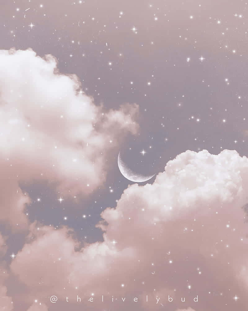 Unahermosa Noche Iluminada Por La Luna Y Las Estrellas Fondo de pantalla