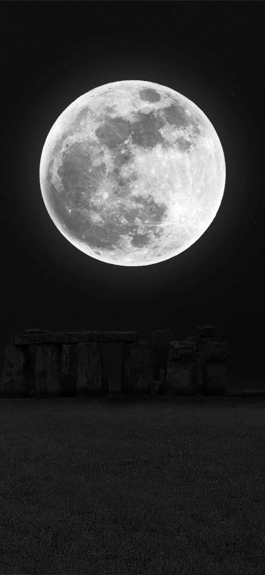 Enchanting Night Sky - Moon and Stars Phone Wallpaper Wallpaper