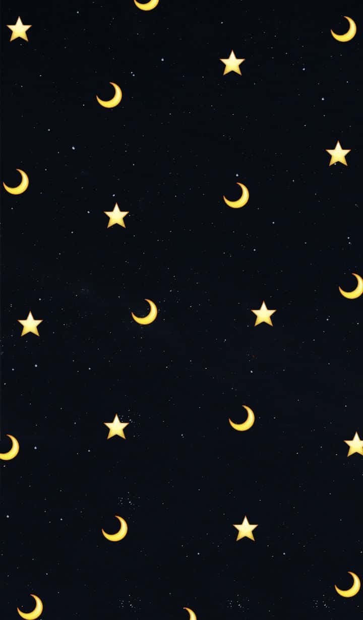 Moon And Stars Phone Pattern Wallpaper