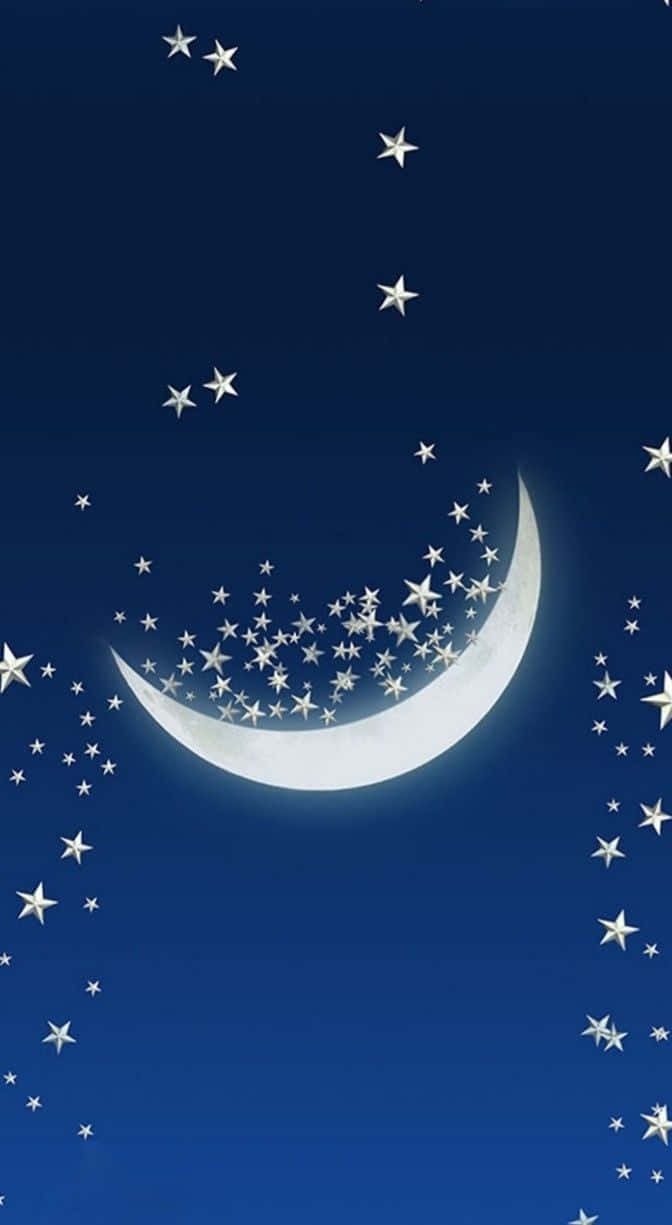 Moon And Stars Phone Cute Wallpaper