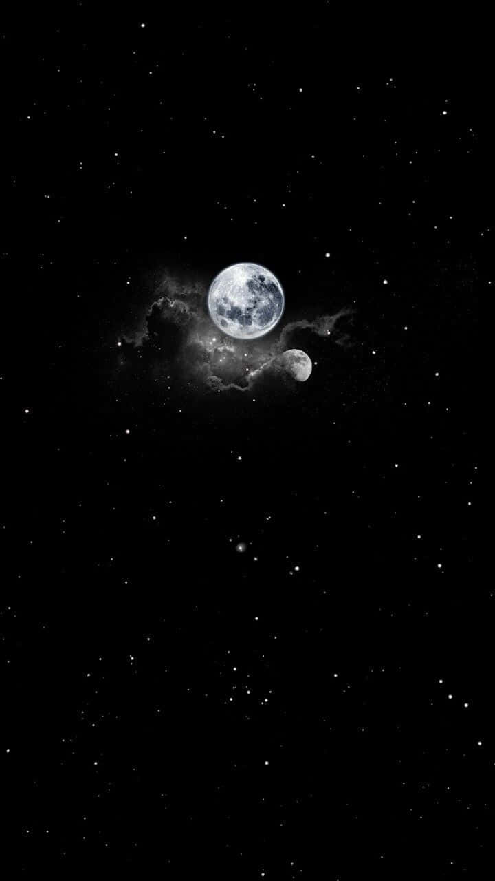 Måneoch Stjärnor Mobil Bakgrundsbild. Wallpaper