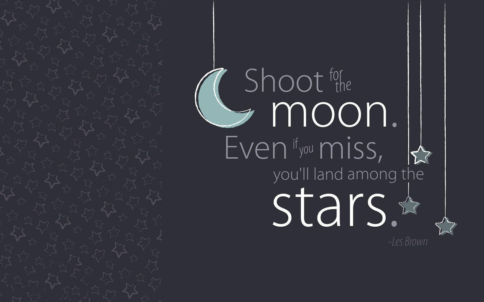 Moon And Stars Quotes Desktop Wallpaper