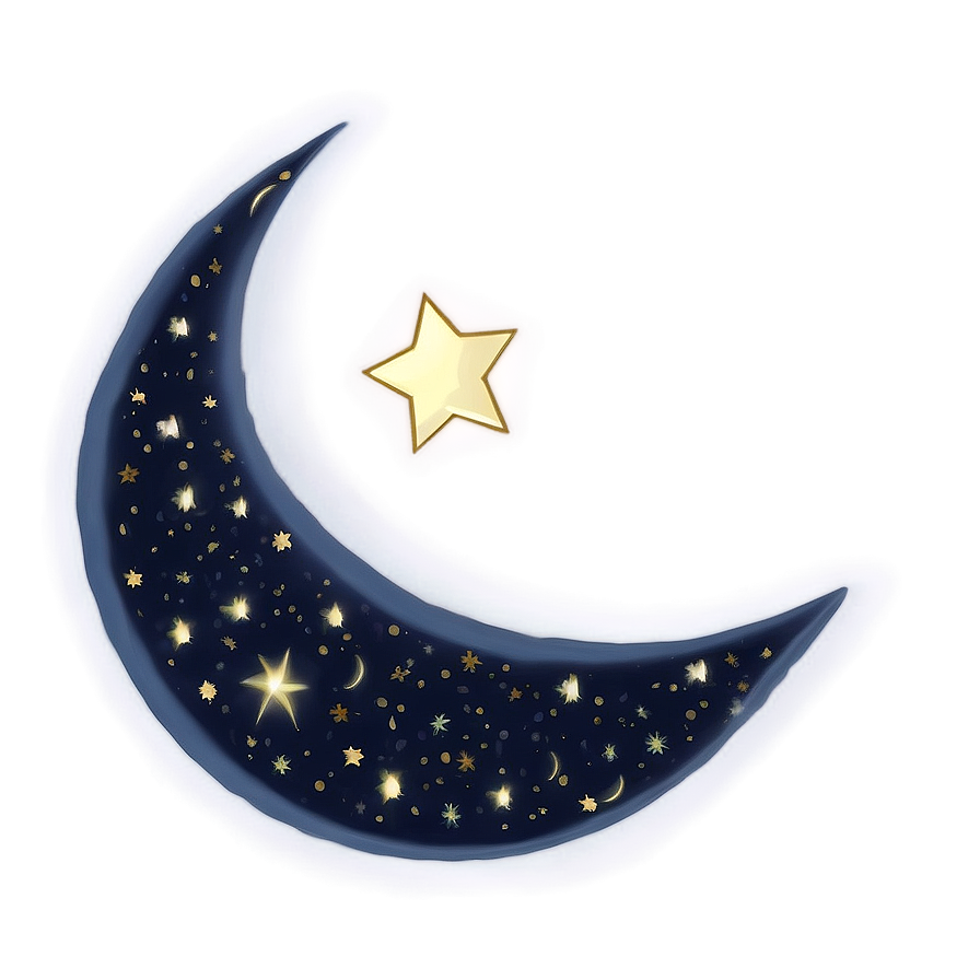 Moon And Stars Transparent Png 05252024 PNG