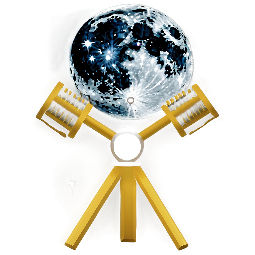 Moon And Telescope Transparent Png Vjl PNG