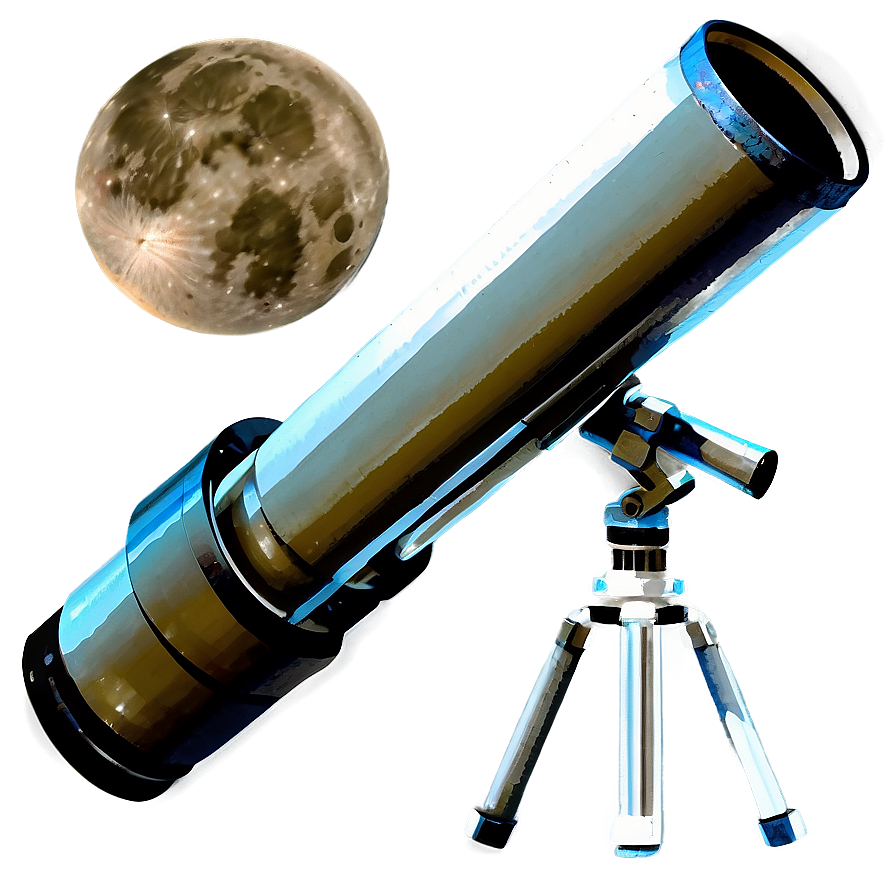 Moon And Telescope Transparent Png Yrl39 PNG