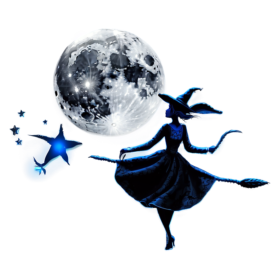 Moon And Witch Transparent Png Bra40 PNG