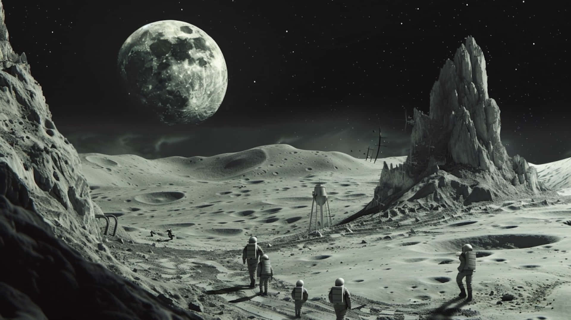 Moon_ Colonization_ Concept_ Art Wallpaper