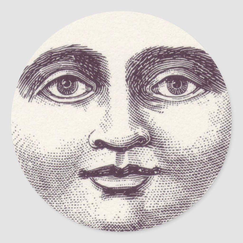 "Gaze up in awe at this mysterious Moon Face"