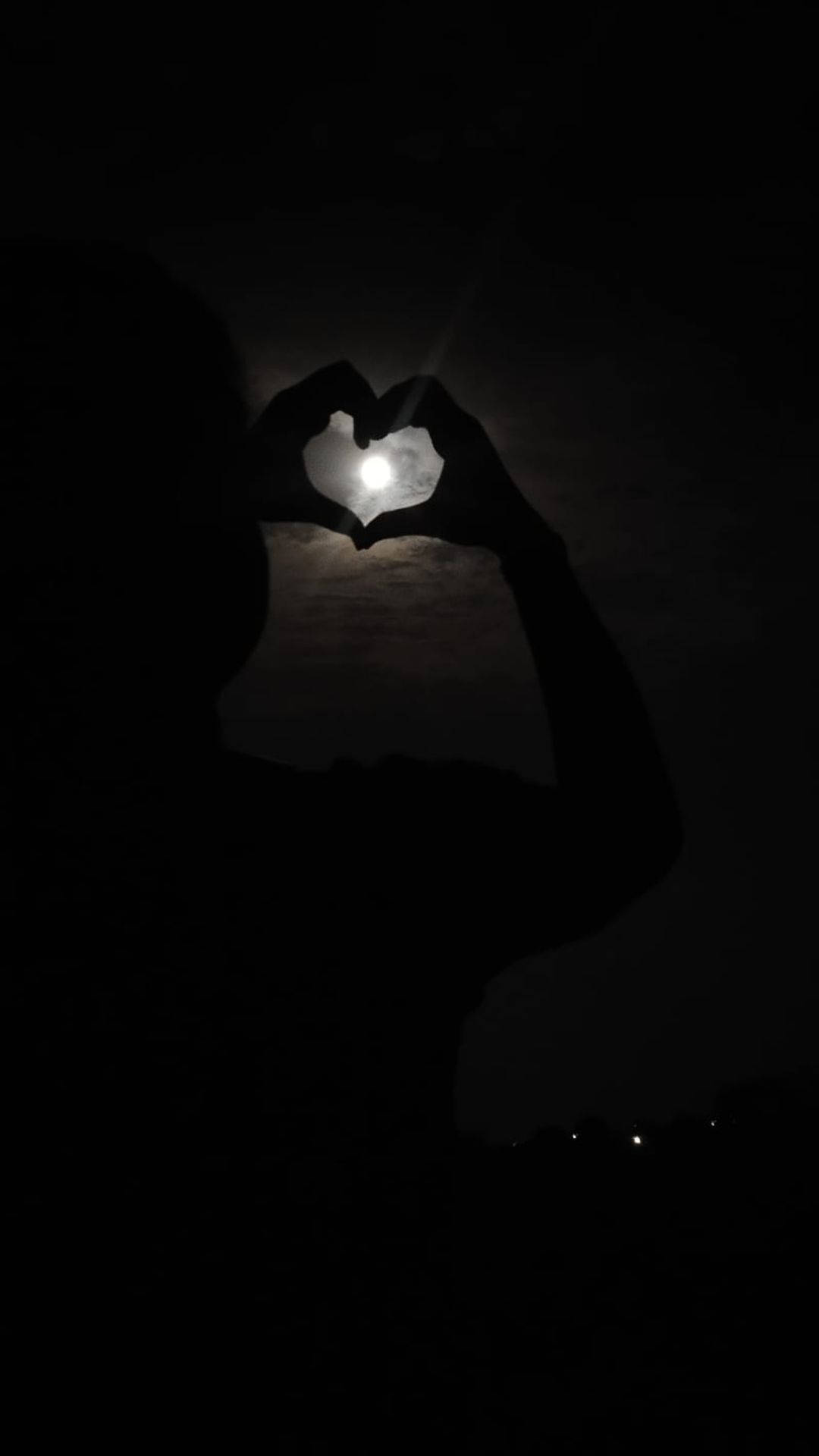 Moon In Black Heart Wallpaper