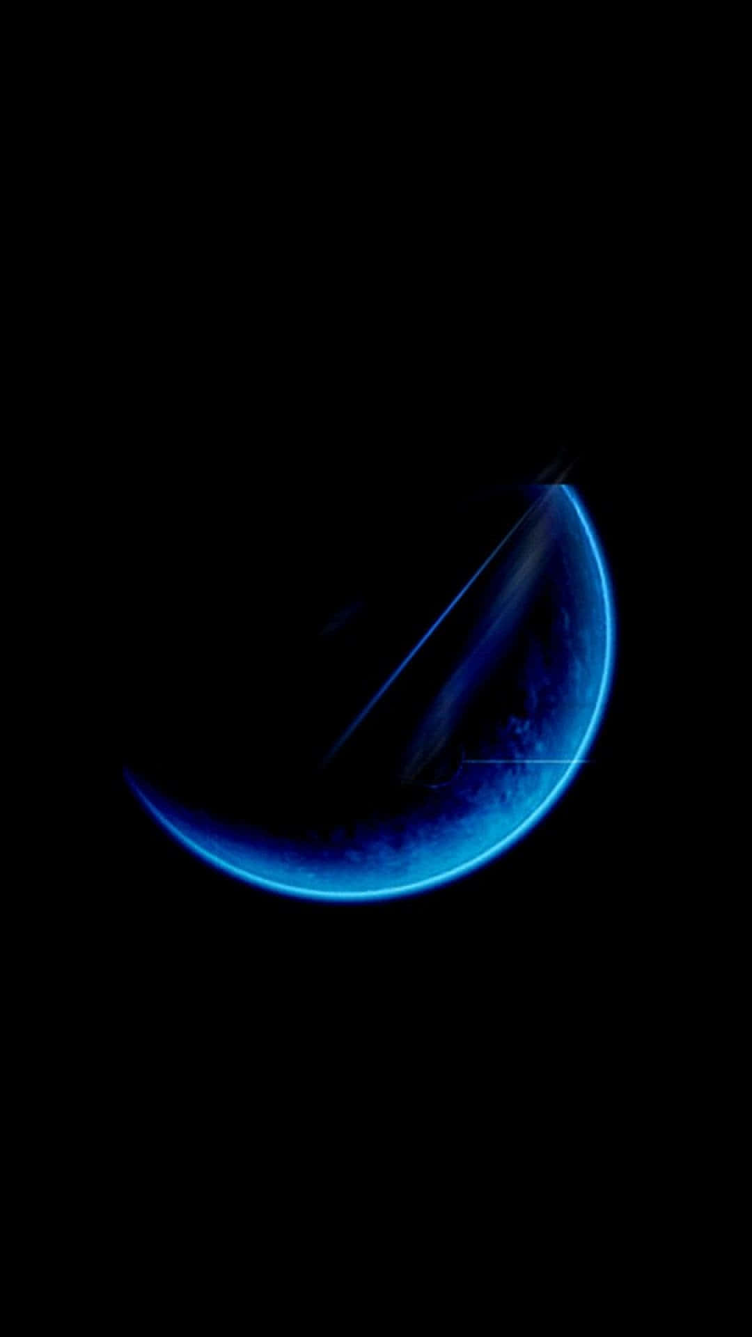A Blue Circle On A Black Background Wallpaper