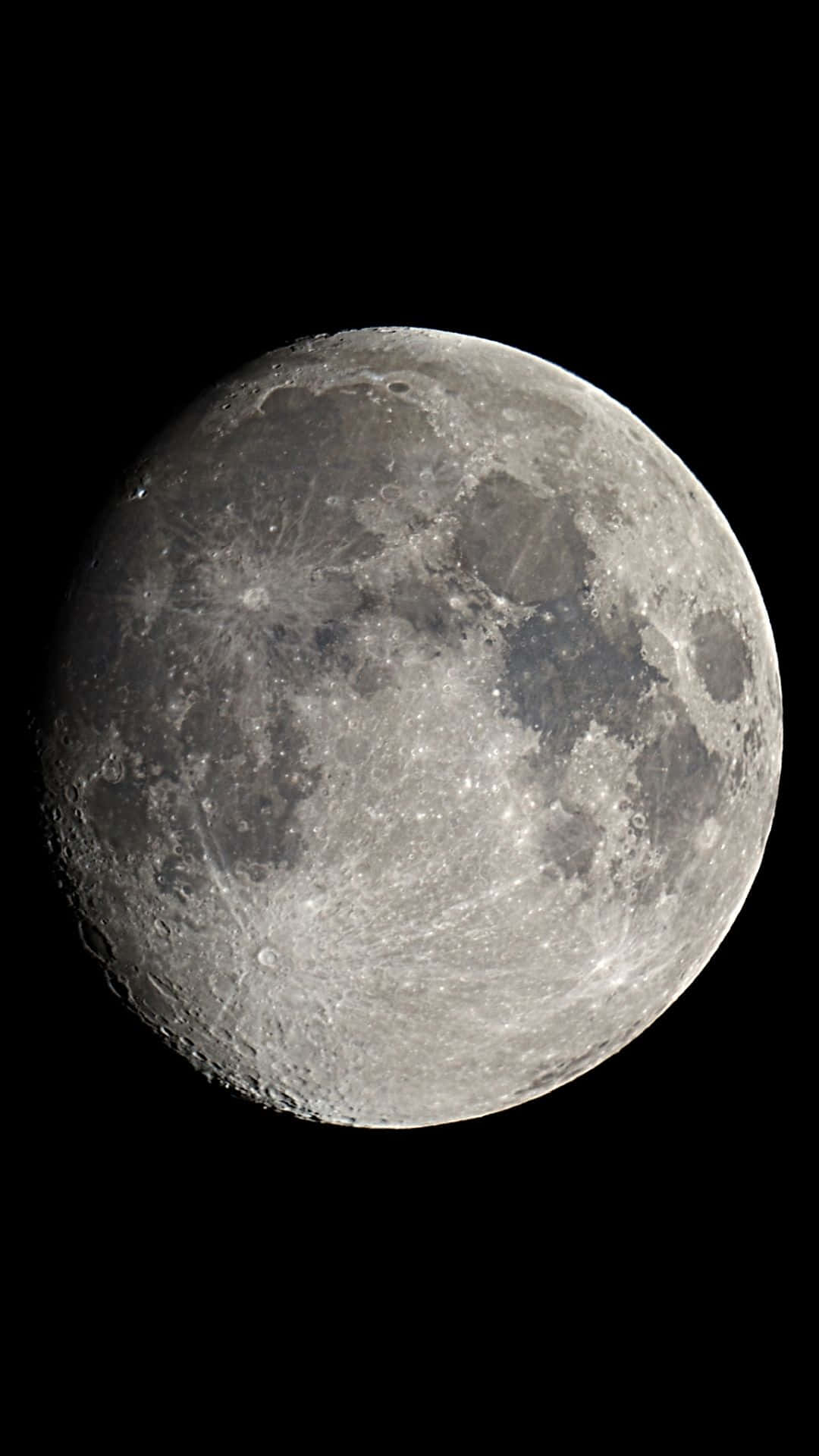 Disfrutade La Vista De La Luna Con Este Iphone. Fondo de pantalla