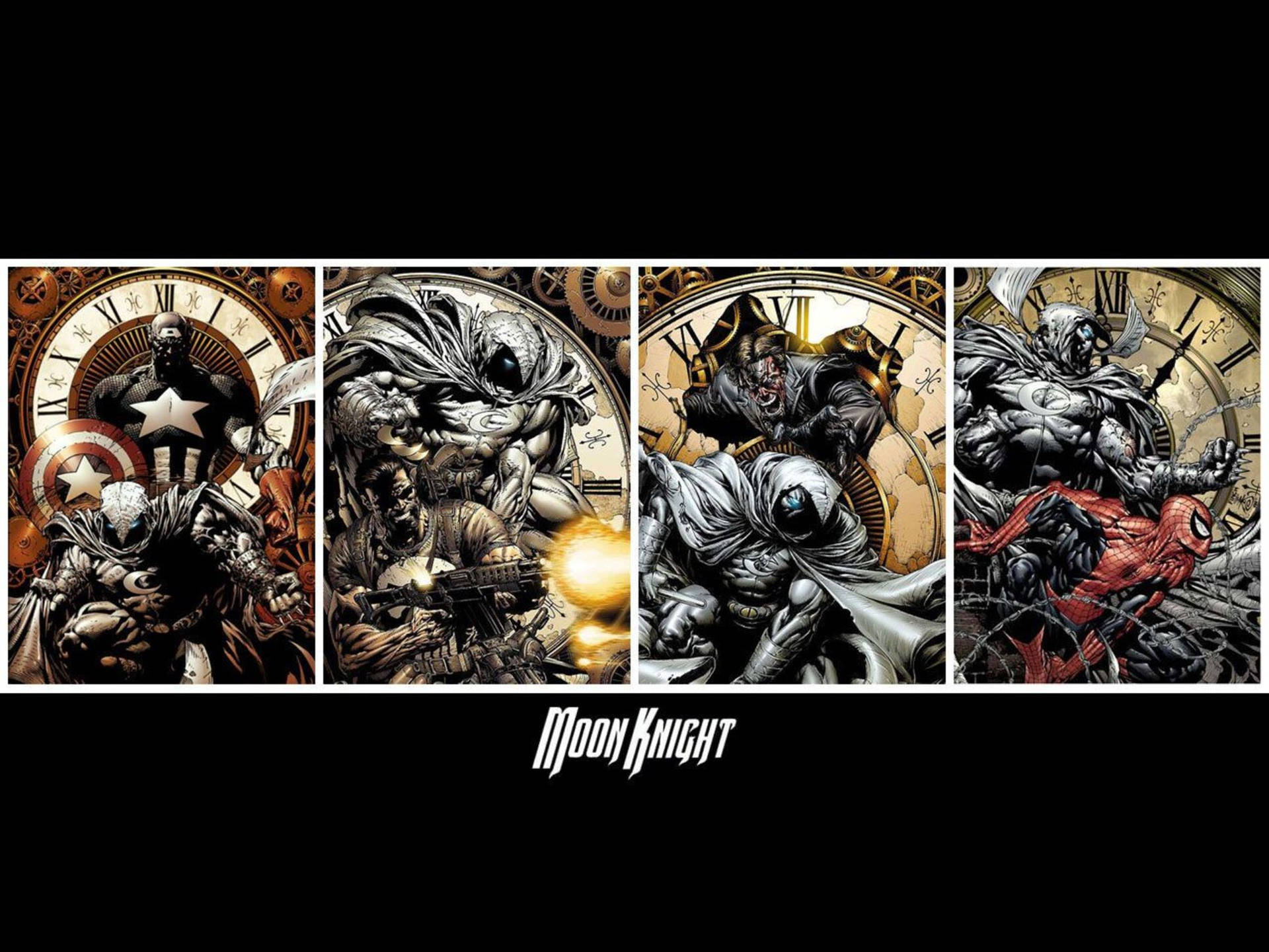 Moon Knight Comics Collage