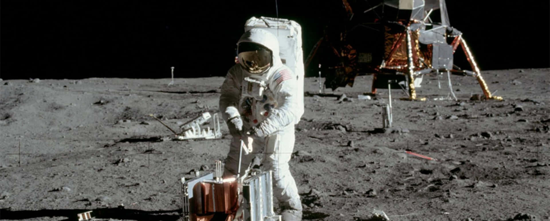 Astronaut Neil Armstrong on the Moon