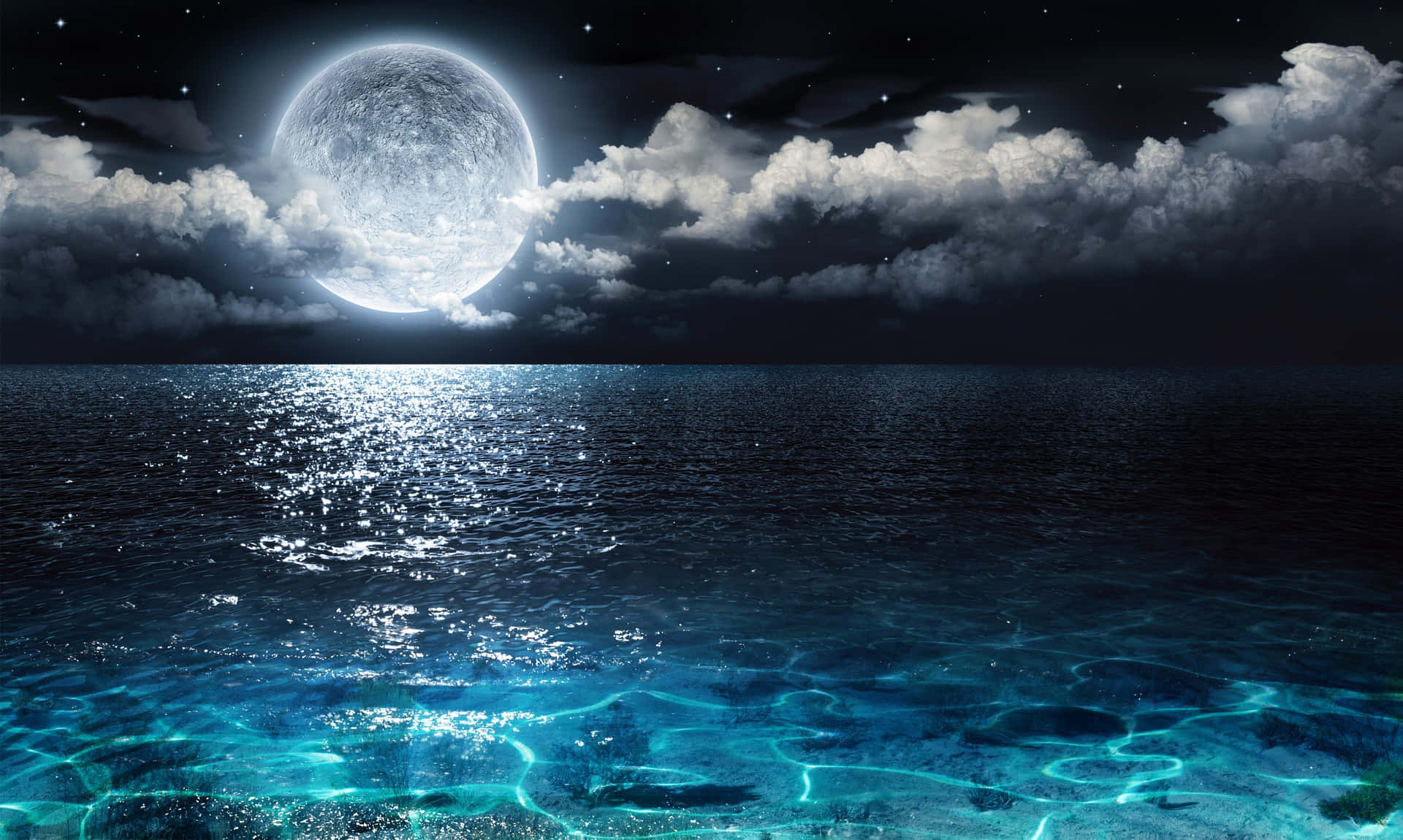 Take in the tranquil beauty of the Moon on a clear night" Wallpaper