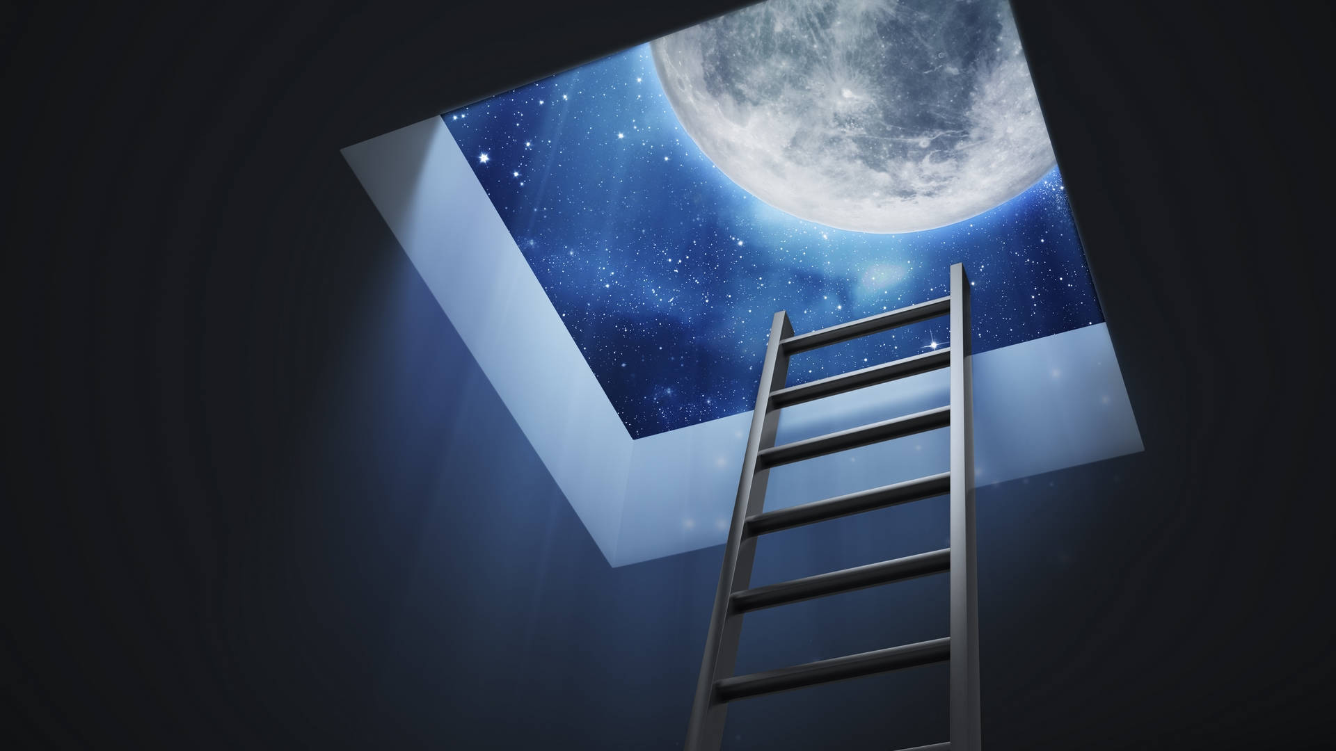 Moon Night Sky Skylight Wallpaper