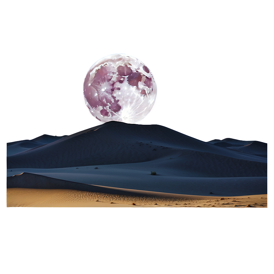 Moon Over Desert Dunes Png Chh63 PNG