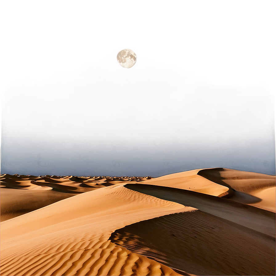 Moon Over Desert Dunes Png Etv94 PNG