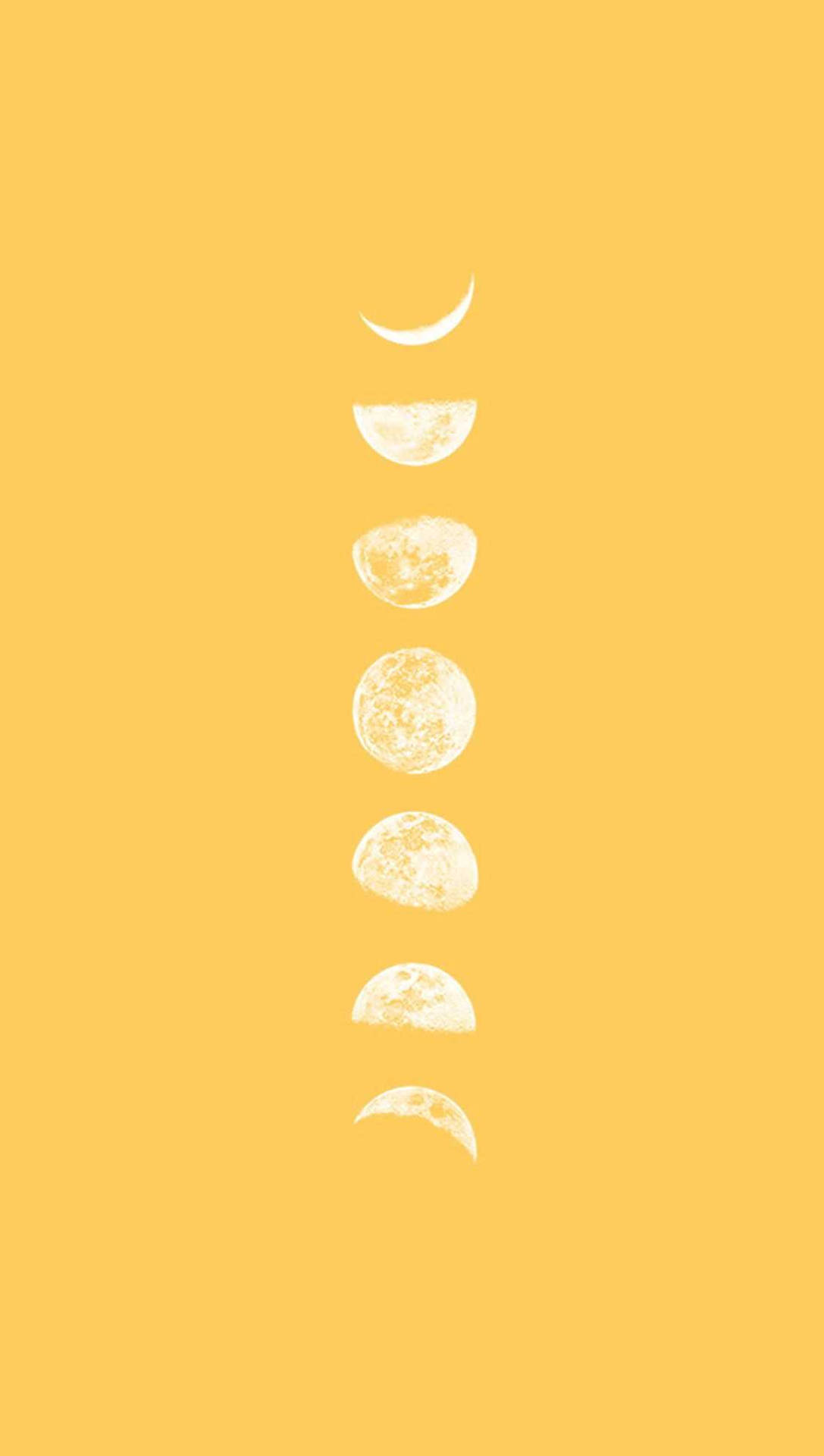 Moon Phase Pastel Yellow Aesthetic