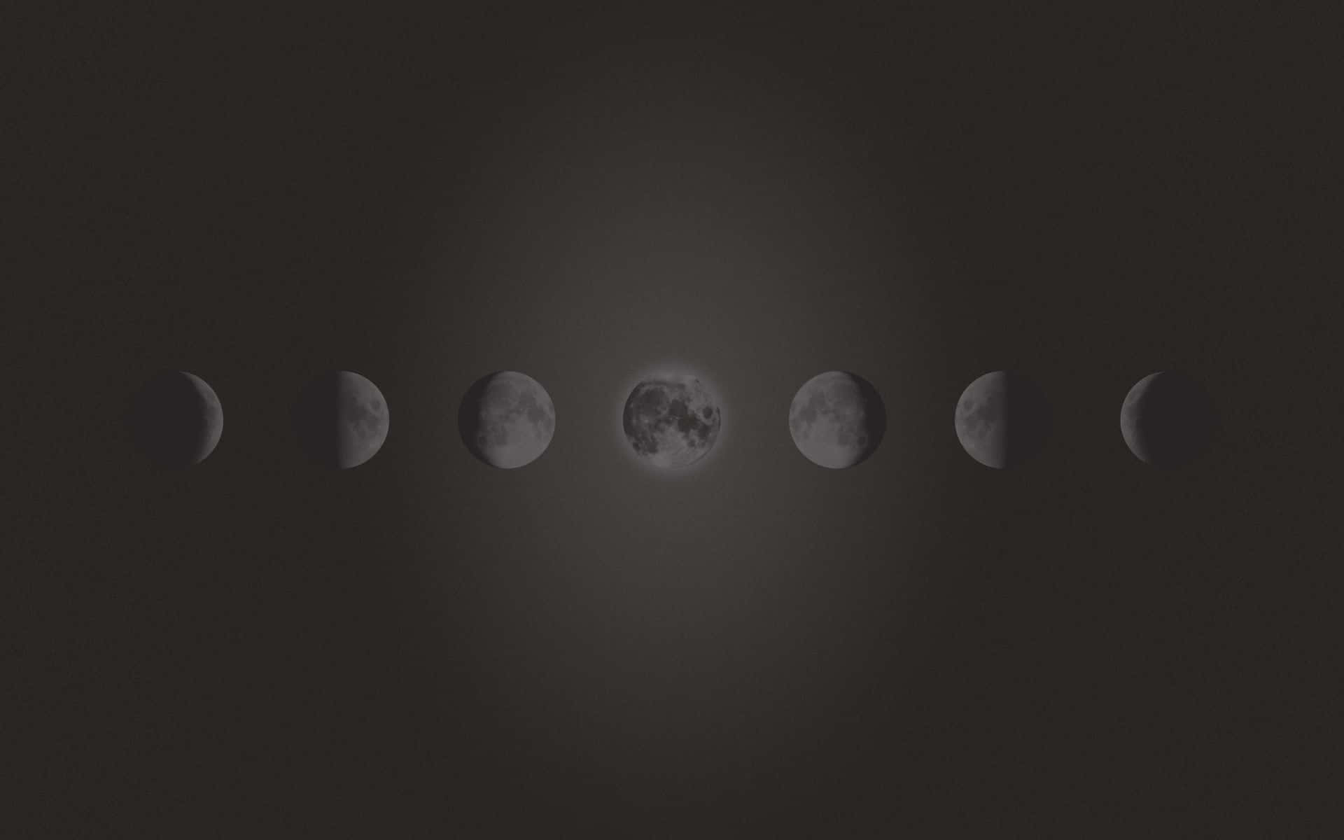 Download Stunning Moon Phases Collage | Wallpapers.com