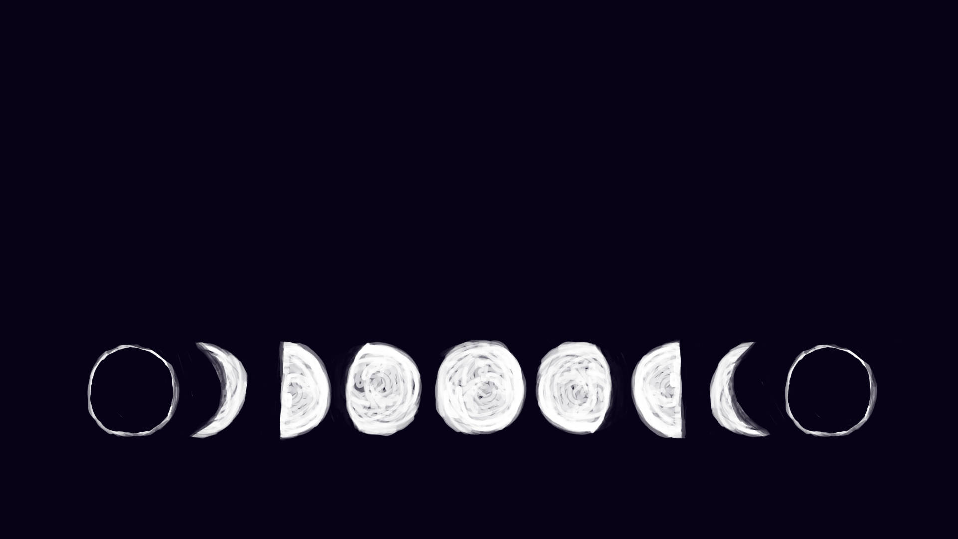 Moon Phases Doodle Style Wallpaper