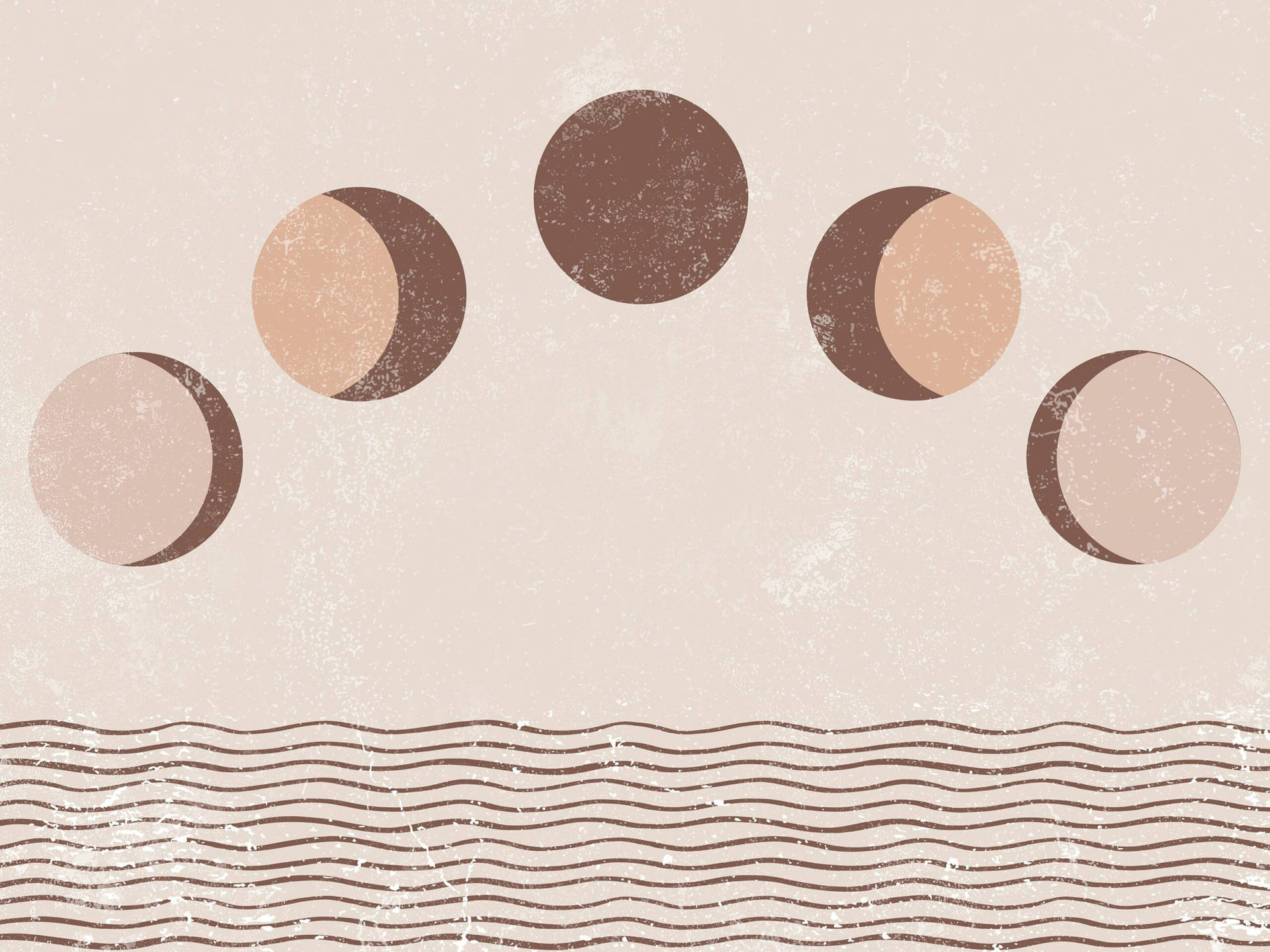 Moon Phases In Neutral Background