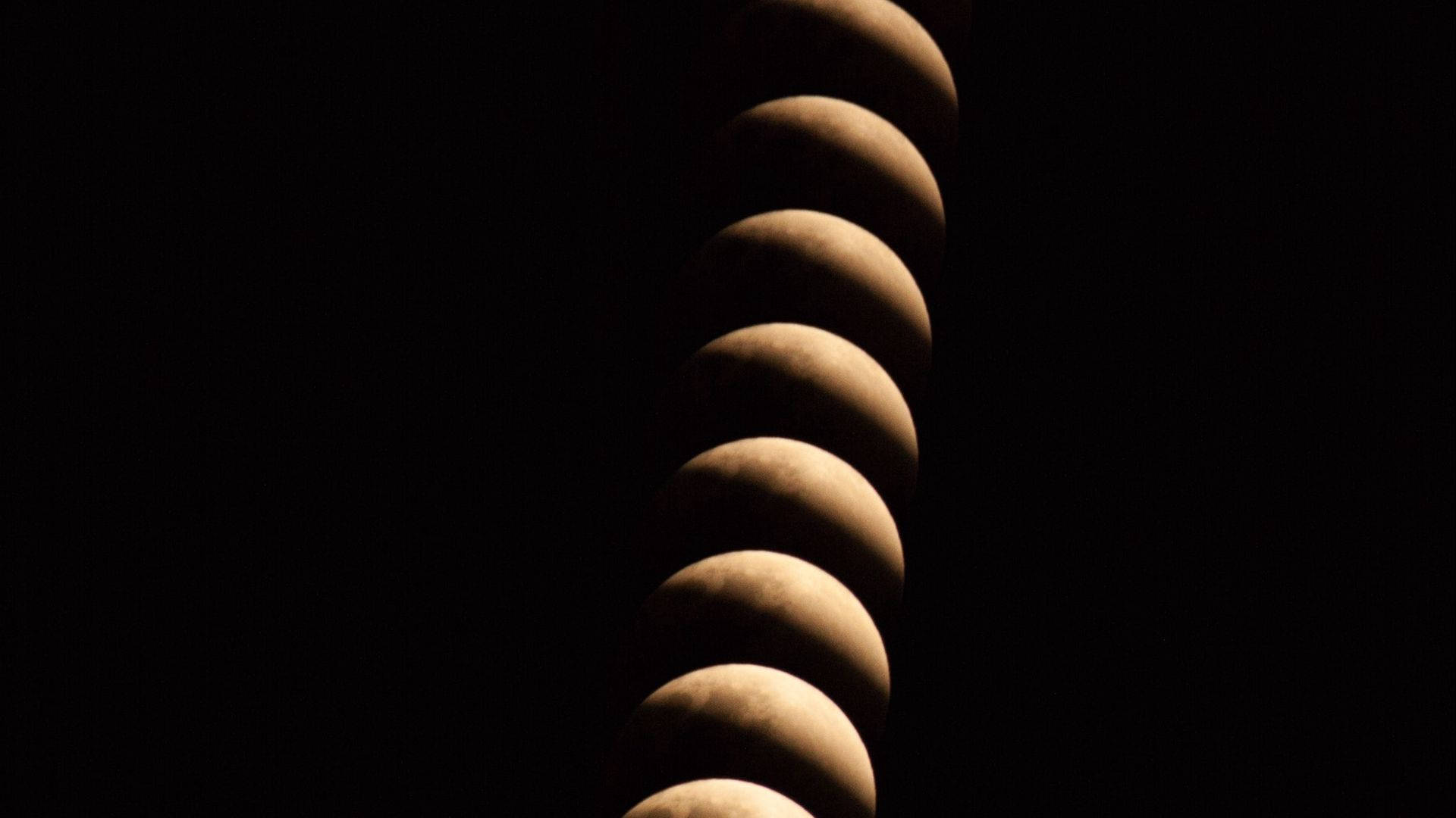 Moon Phases In Vertical Line Wallpaper