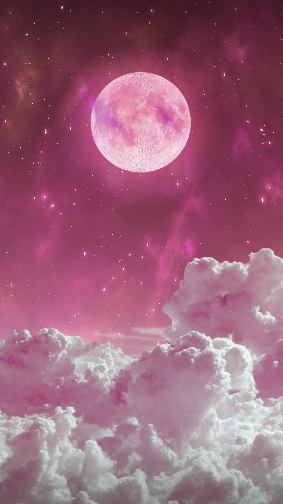 Moon Phone Pink Art Wallpaper