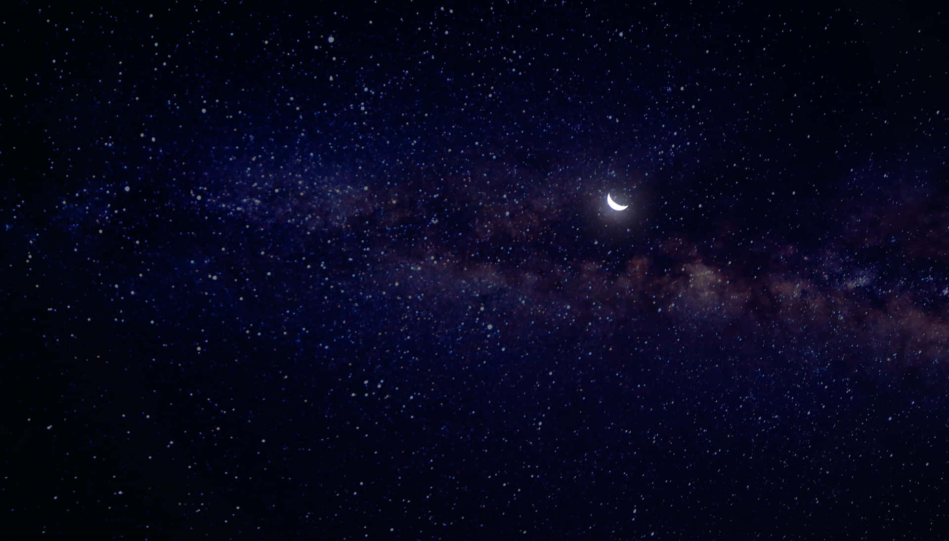 Crescent Moon In Galaxy Picture