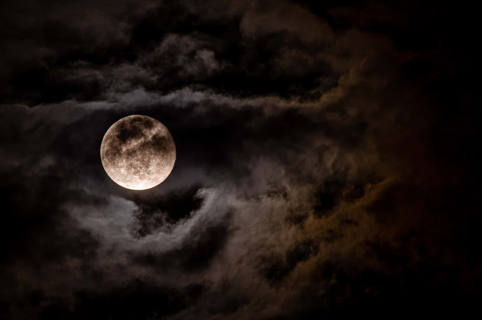 Imagendel Cielo Oscuro Con La Luna