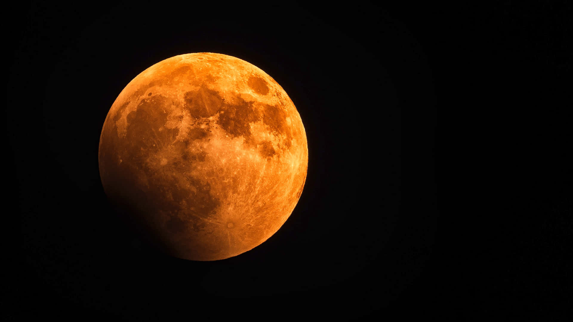 Bright Orange Moon Picture