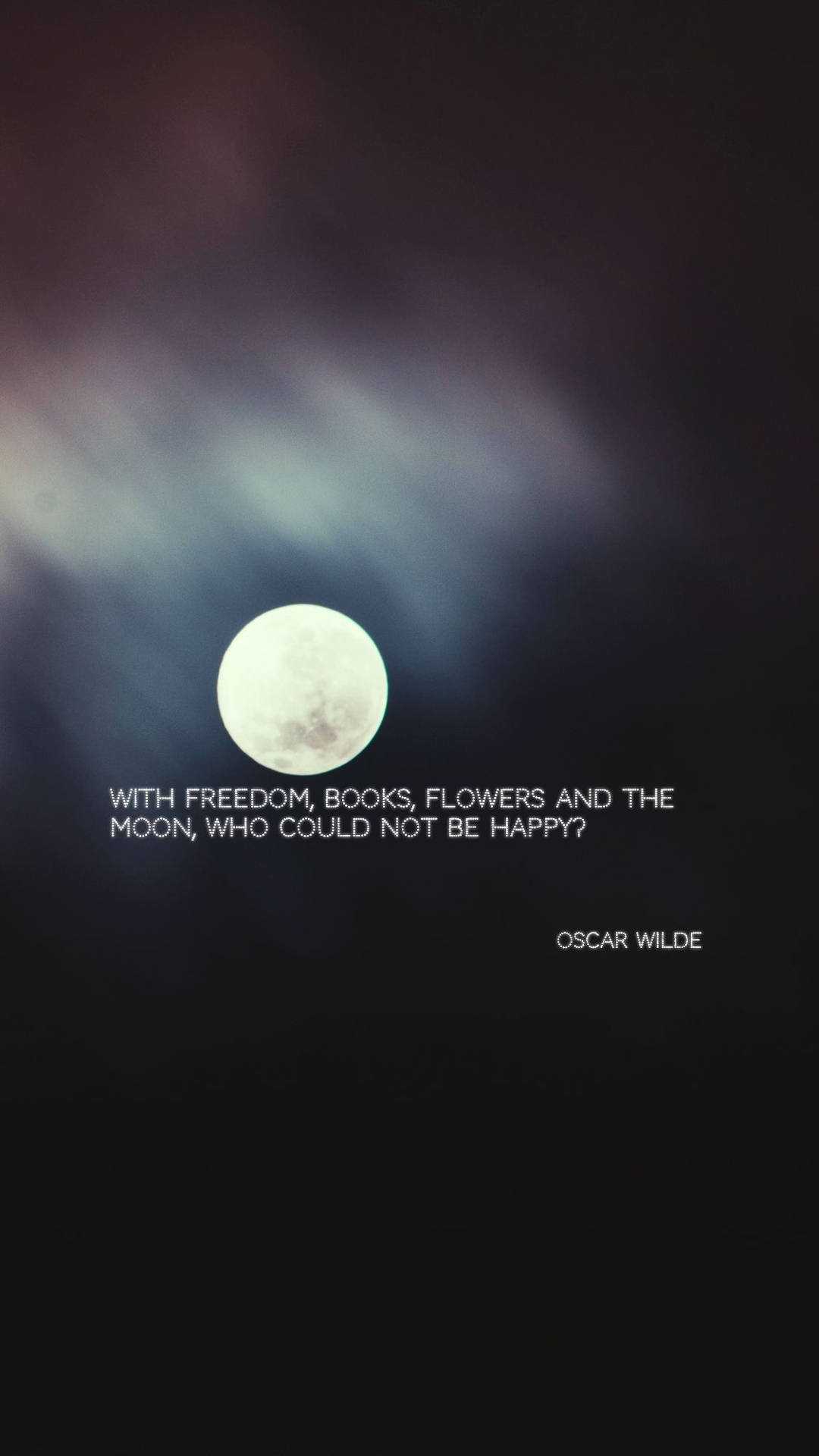 La Luna Cita Oscar Wilde Sfondo