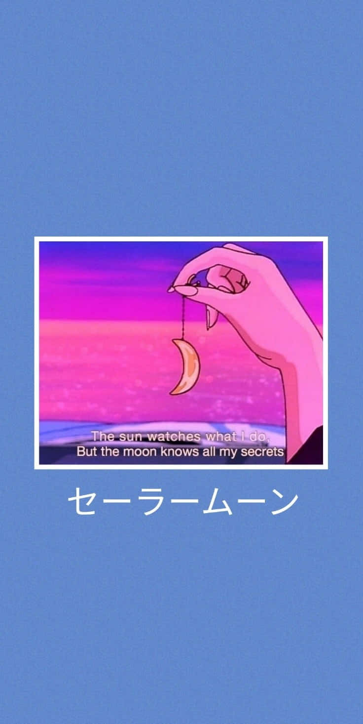 Moon Secrets Aesthetic Japanese Words.jpg Wallpaper