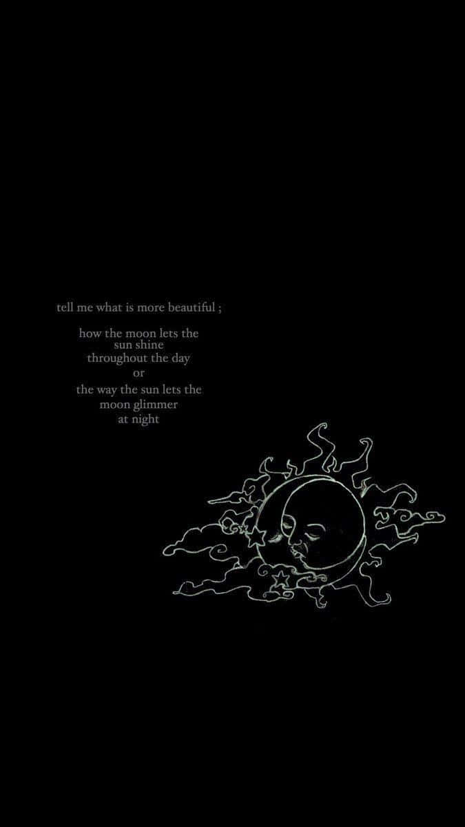 Moon Sun Aesthetic Poetry Wallpaper