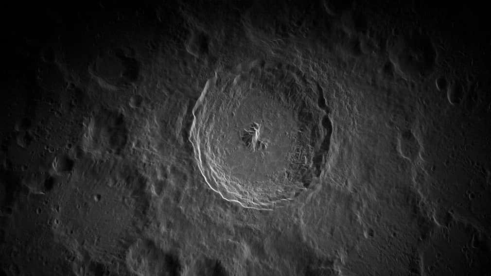 Immaginedel Suolo Lunare Con Impatto Di Meteoriti