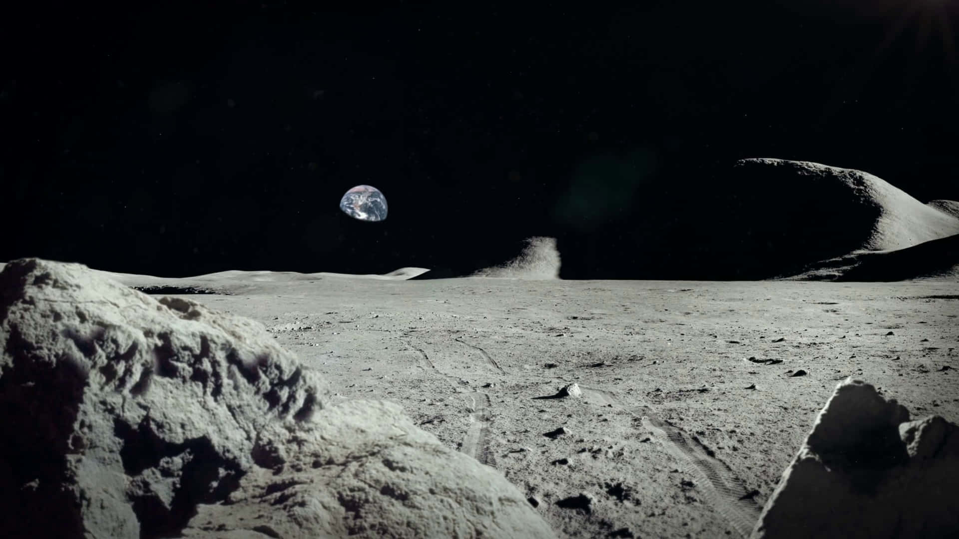 Imagende La Superficie Lunar Del Planeta Tierra