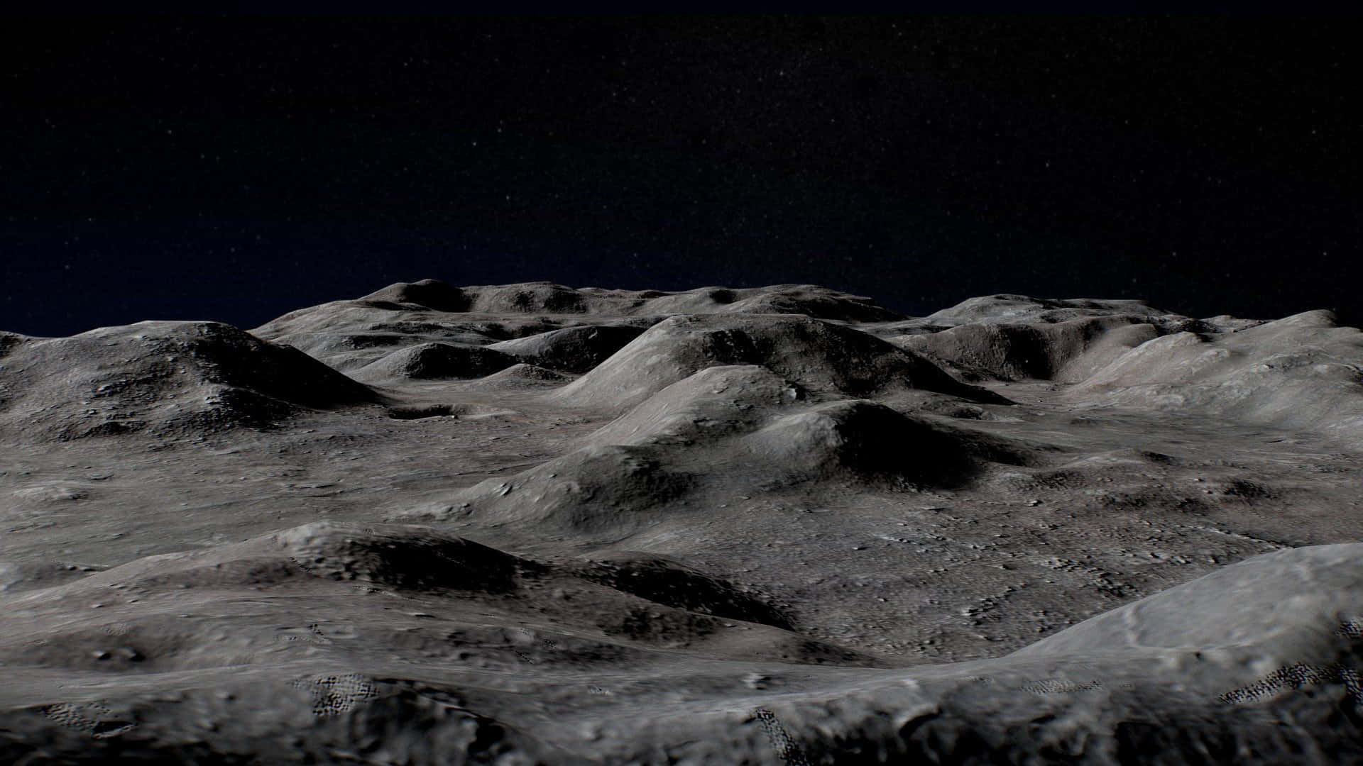 Imagende Una Superficie Rocosa De La Luna Con Montañas
