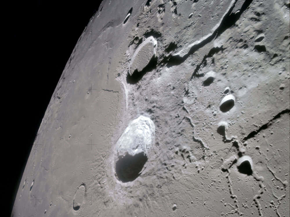 Imagende Cráteres De Impacto En La Superficie De La Luna