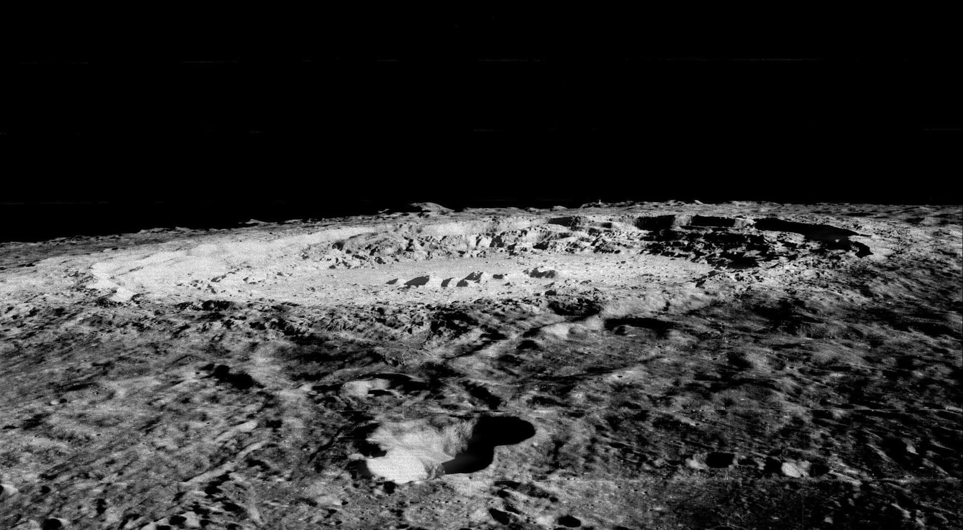 Bildeiner Felsigen Oberfläche Des Mondkraters