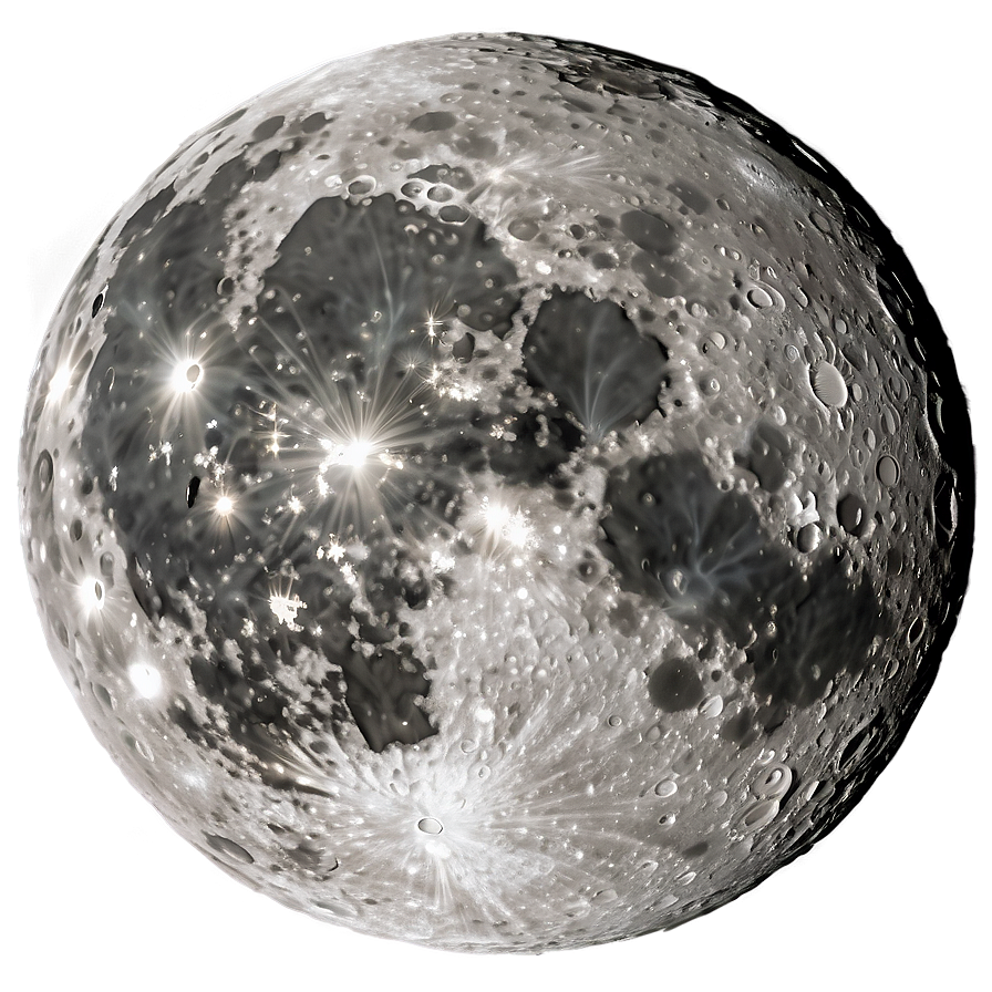 Moon Surface With Deep Craters Png 30 PNG