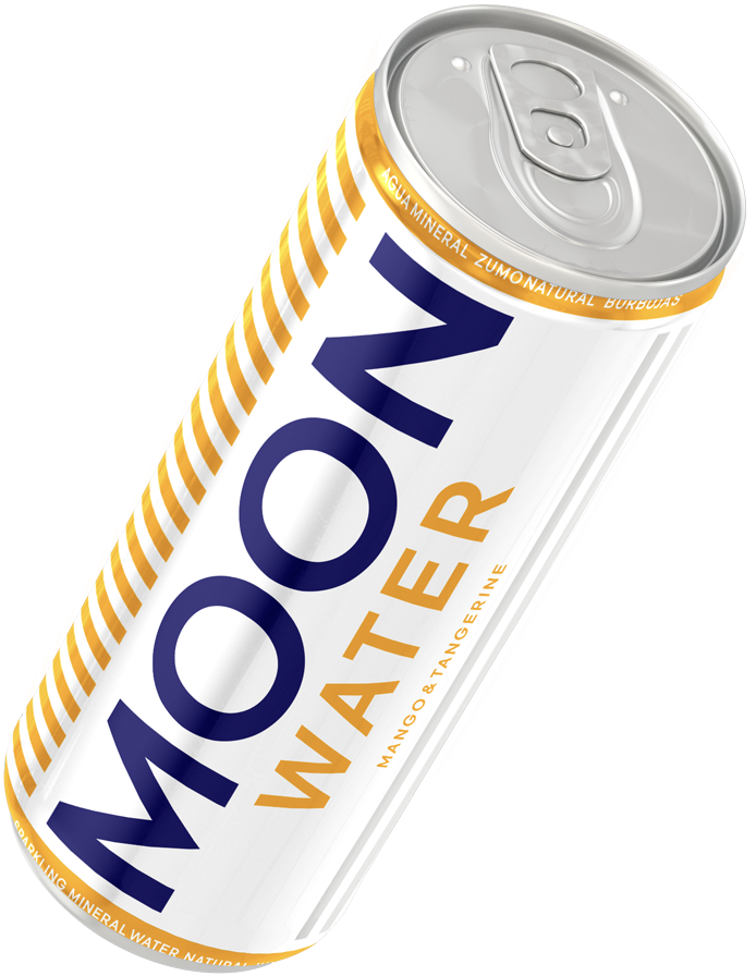 Moon Water Can Design PNG